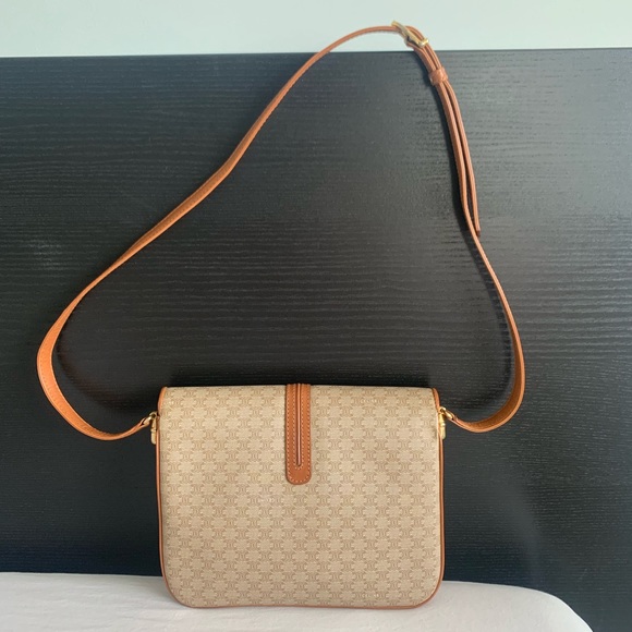 Vintage Celine Caramel Macadam Crossbody Shoulder Bag - Picture 2 of 12